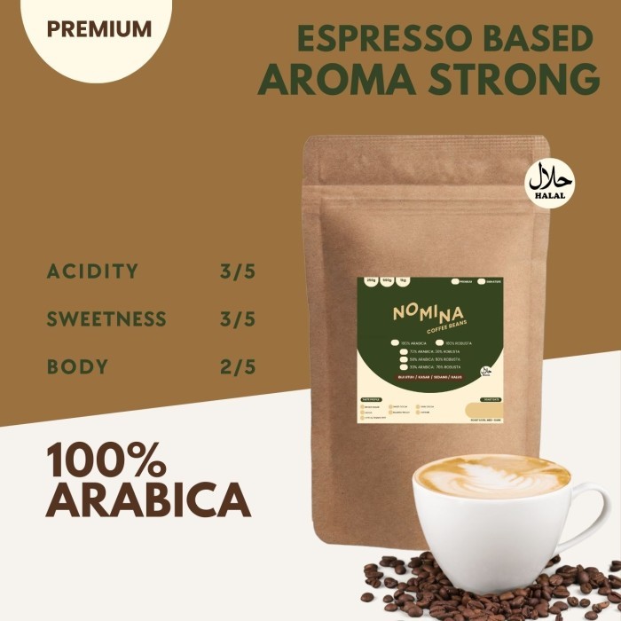 

HOUSE BLEND KOPI SUSU PREMIUM 100% ARABICA - 500 GR, Biji Utuh