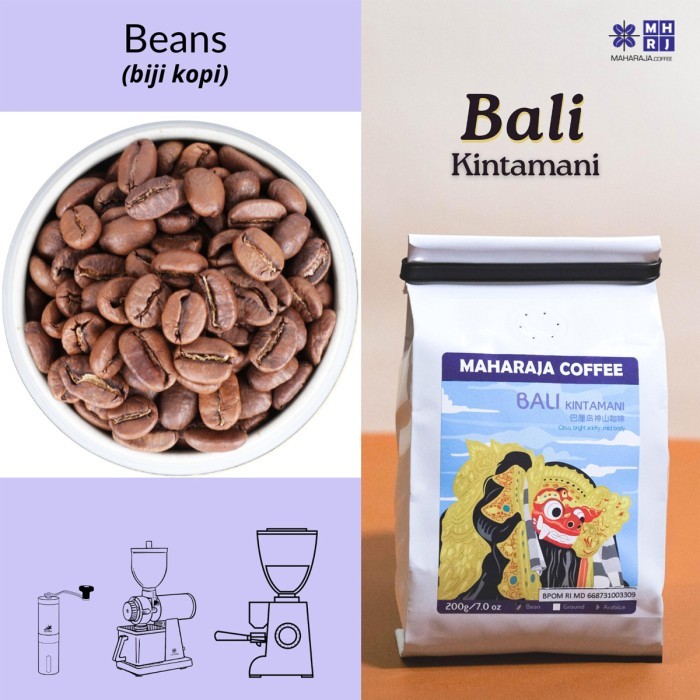 

Fresh roast Kopi Bali Kintamani 200g Arabika sangrai Maharaja Coffee - Biji-beans