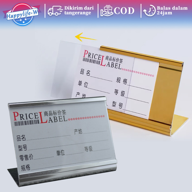 

Papan Nama Meja Serbaguna Holder Kartu Nama Meja Aluminium Nameplate Holder Display Papan Nama