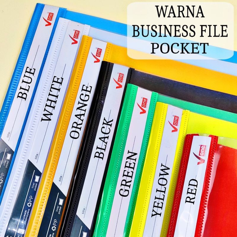 

12 Pcs Map Bisnis File F4 Merek V ONE Folio Eco / Business File Eco Merk V-One