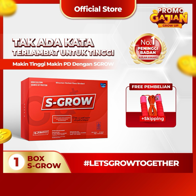 

S-GROW Susu Peninggi Badan Terbaik - 1 BOX