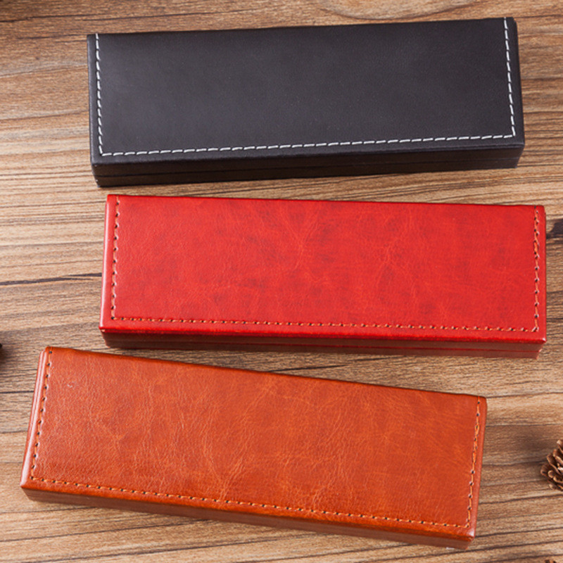 

Business Pen Packaging Pu Gift Box Creative Advertising Gift Pencil Case Costom Pen Boxes