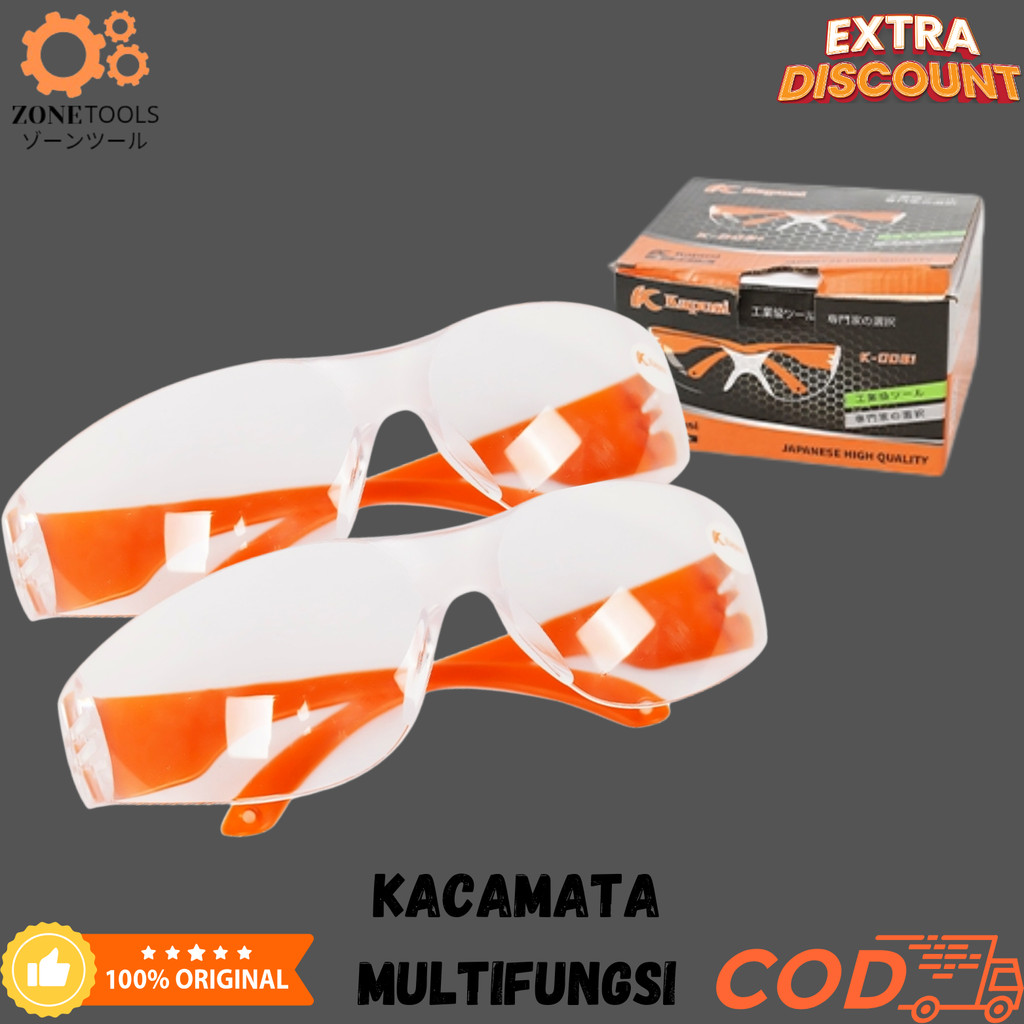Kapusi Kaca Mata Safety Bening / Kaca Mata Protection