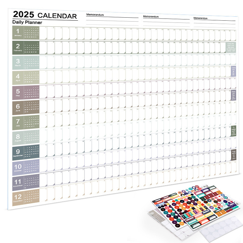 

2025 Calendar Planner Sheet Large Wall Calendar Kawaii To Do List Yearly Planner Target List Schedule Organizer Office Supplies