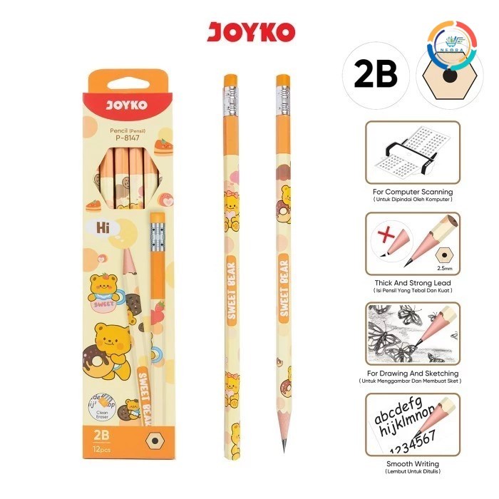

Joyko Pensil Pencil P-8147 Sweet Bear | 1 Kotak @ 12 Pcs