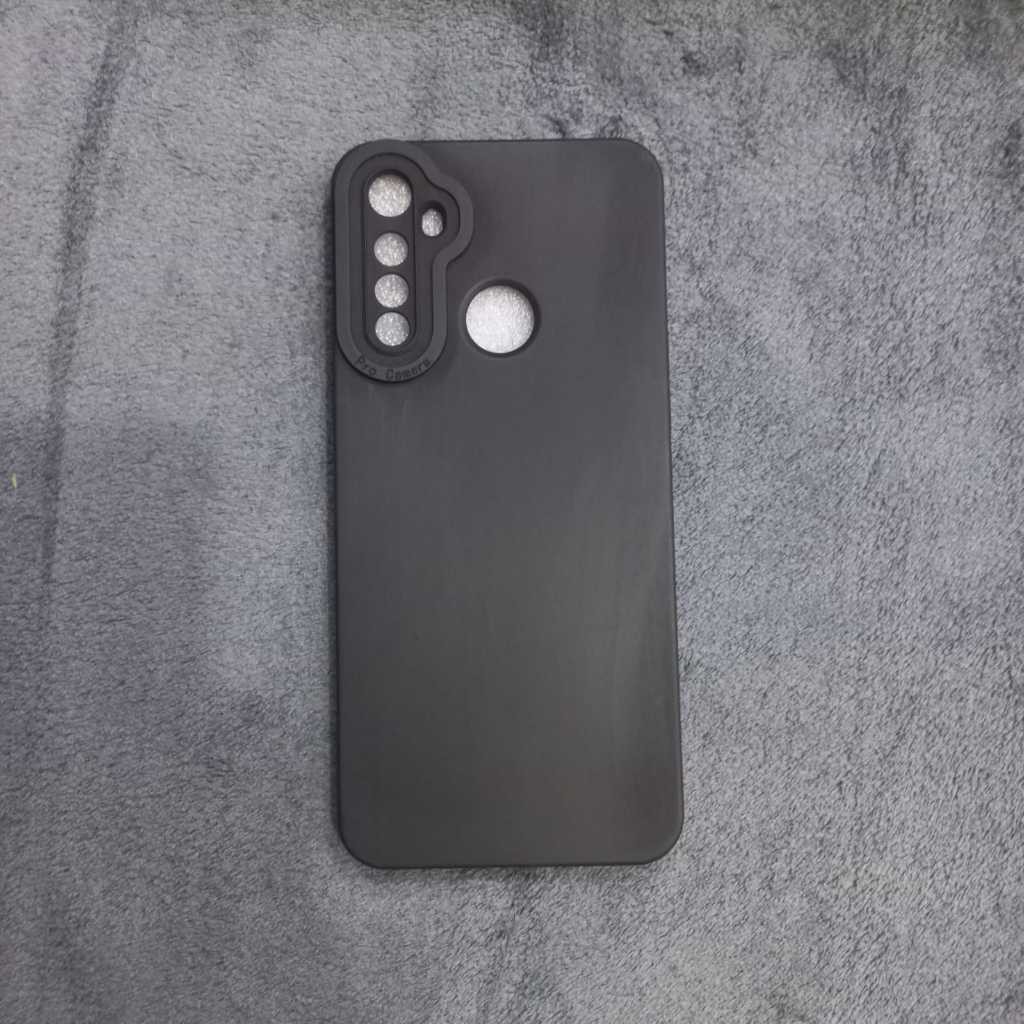 SoftCase Pro Camera Black Matte Case Realme 5 , Realme 5i , Realme 5s , Realme 5 Pro Silikon Case Hi