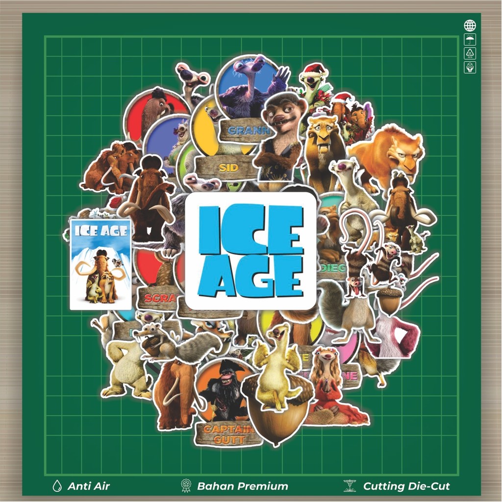 

HOT 50 PCS STIKER Stiker Kartun Ice Age Stiker Fashion Cars Decal Dingin Kartu Album Custom Vinyl Anti Air- Sticker Aesthetic Buku Journal Koper Casing HP Tablet Laptop Helm Motor Botol Minum