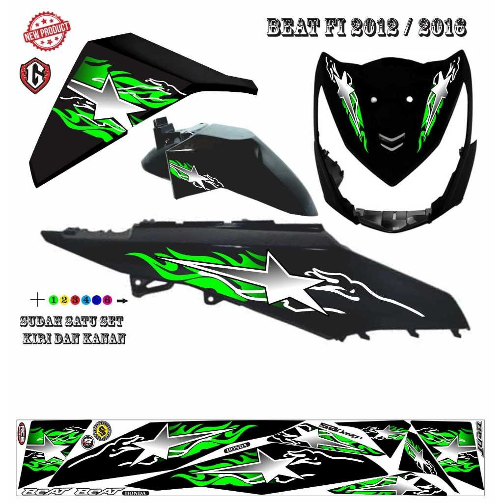 COD / STRIPING STICKER BEAT FI HONDA MOTIP LIKE NEW MOTOR BEAT FI/ESP 2012/2016 RESMI NEW KXD44