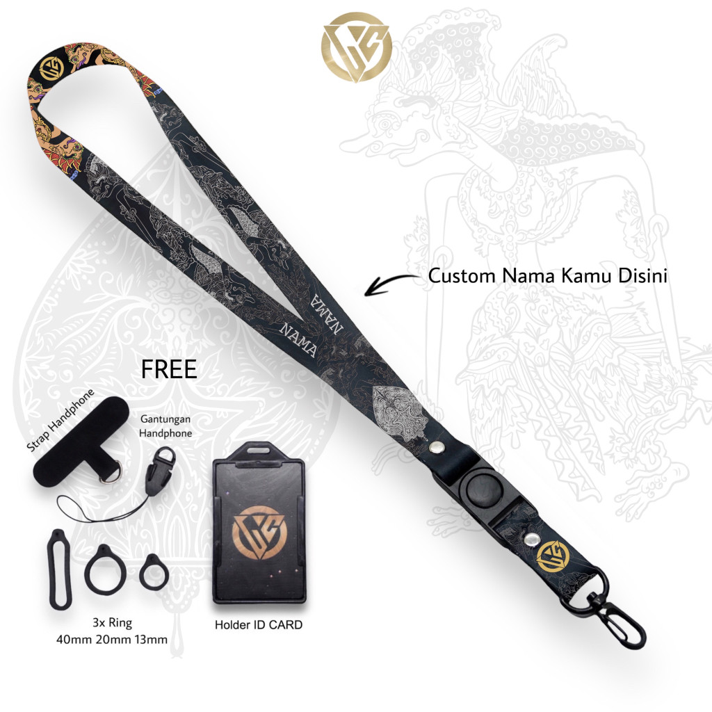 

Lanyard Craft Custom Nama Wayang Series Various Size