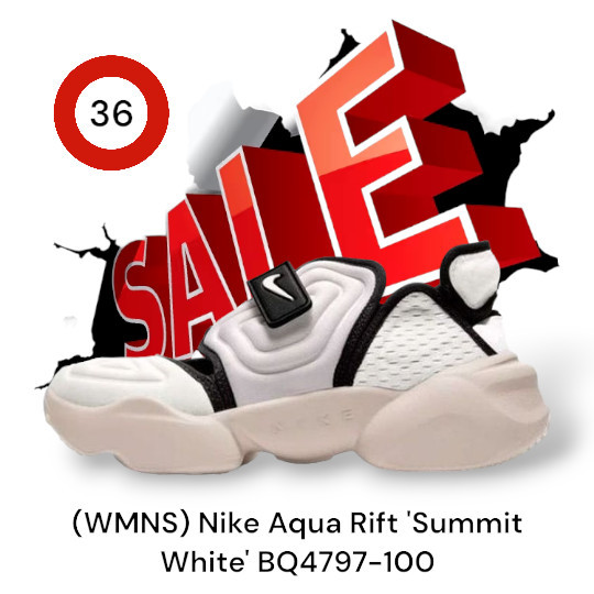 (WMNS) Nike Aqua Rift 'Summit White' BQ4797-100 - Putih, 36 free 1 pcs