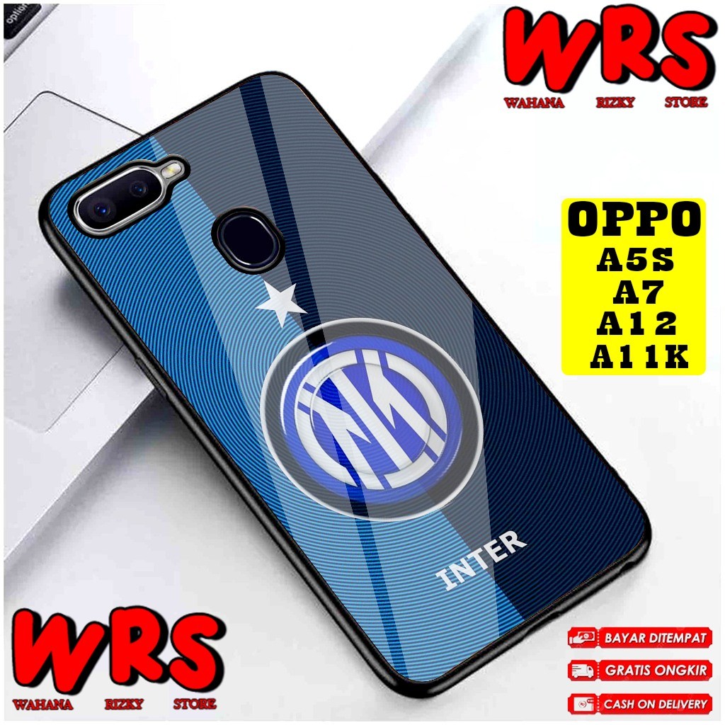 Skin Case  OPPO A3S A1K A5S A7 A11K A12 A5 A9 2020 Motif CLUB BOLA INTER MILAN Case Karakter,Anime,A