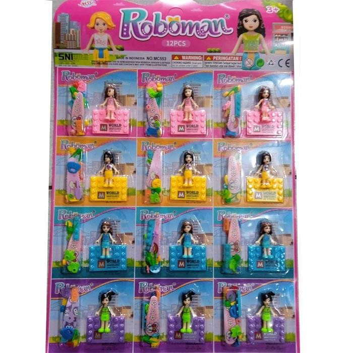 12 PCS MAINAN LEGO PRINCES ROBOMAN / ROBOMAN PRICES LEGO MAINAN ANAK / ROBOMAN CEWEK LEGO CEWEK