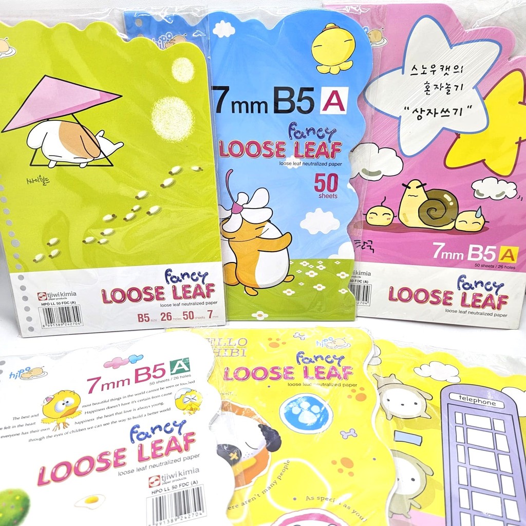 

Kertas Binder / Loose Leaf Hippo 50 Lbr B5 Fancy