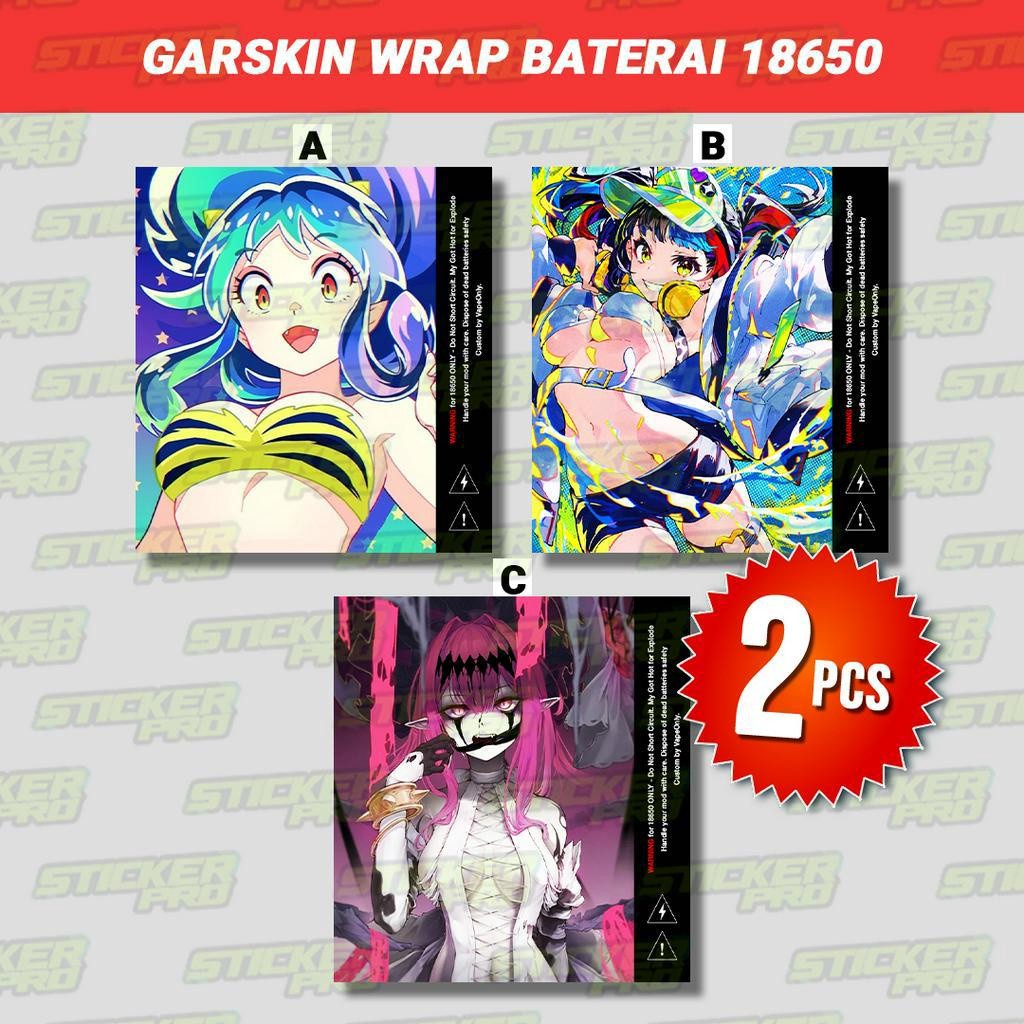 Stiker Garskin Wrap Baterai Battery 18650 - ANIME 2