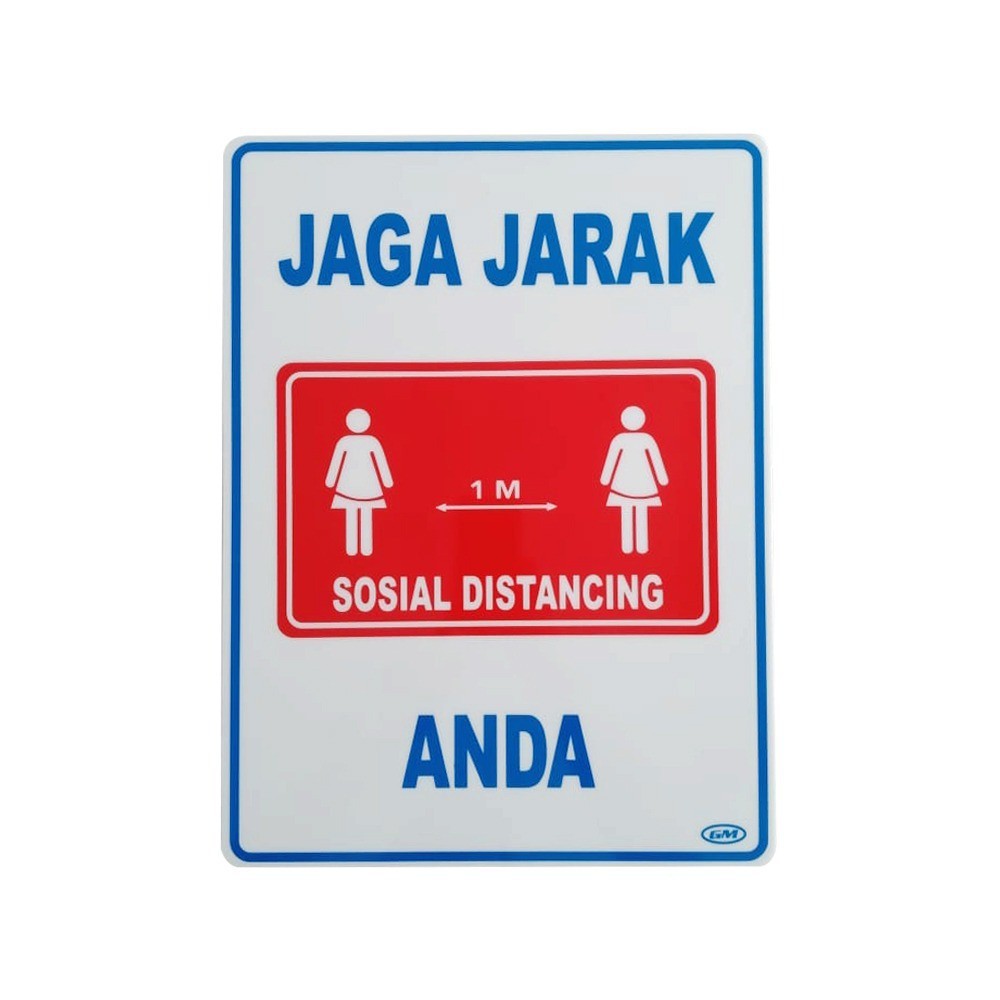 

GM LABEL JAGA JARAK ANDA UK. 30 X 40 CM