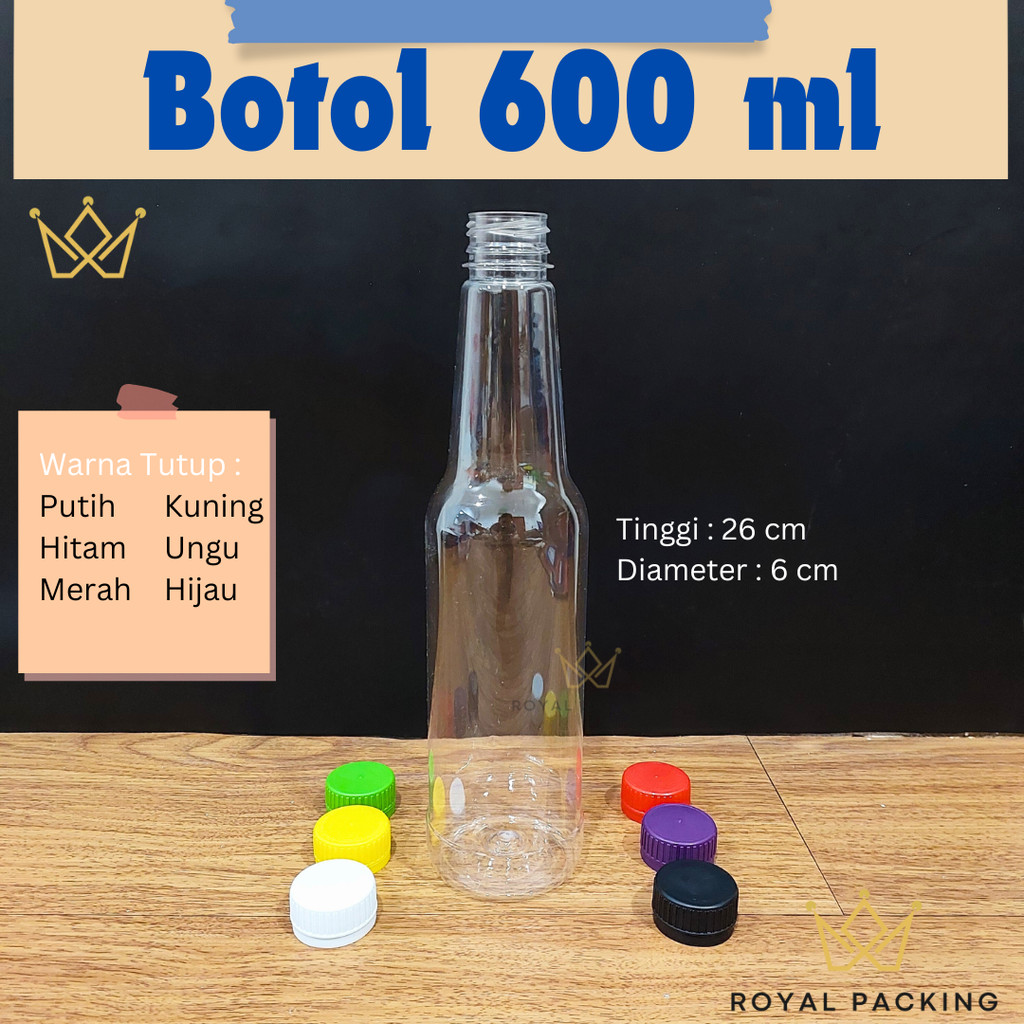 [RP] Botol Plastik 600ml / Botol Marjan 600 ml / Botol Madu Jamu Kecap Botol Jus Minuman