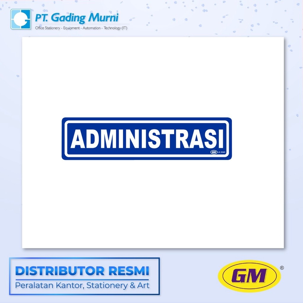

GM LABEL KECIL LK 204 WARNA ADMINISTRASI