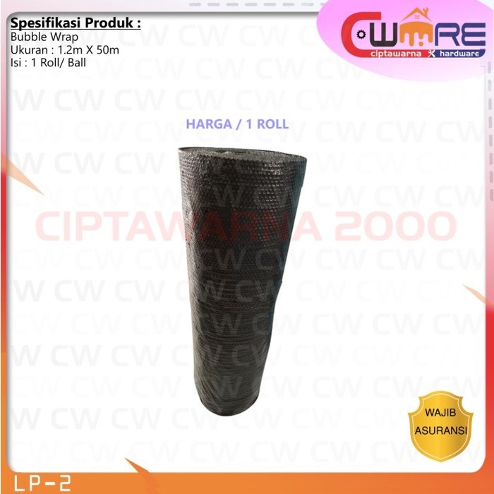

Bubble Wrap MTAP 1.25mtr x 50mtr Hitam Putih Hitam Plastik Paking Packing - CwTc