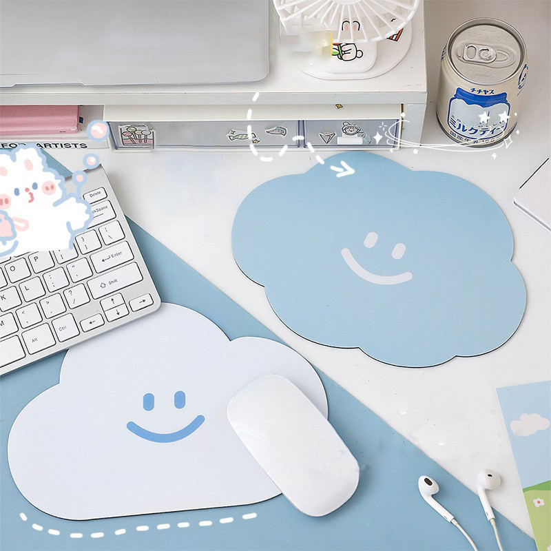 

Kawaii Cloud Mouse Pad Cute Desk Mat Waterproof Non Slip Insulation Pad Korean Stationery Table Mat Coster Office Supplies
