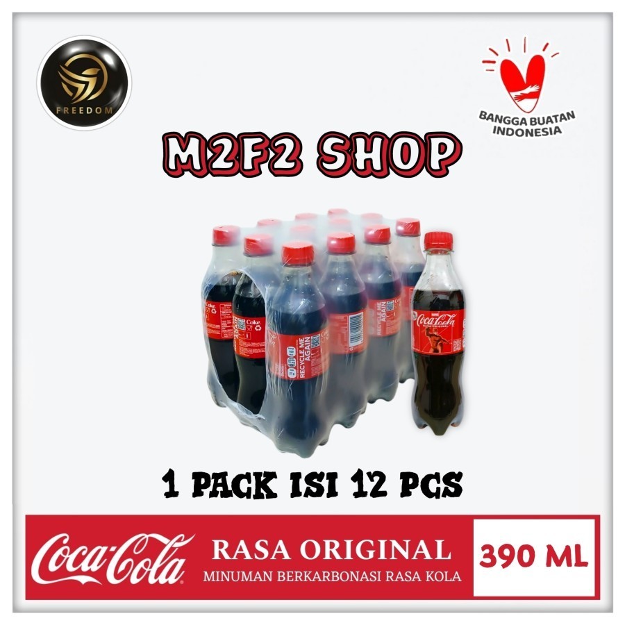 

Coca Cola Original Minuman Bersoda Botol Plastik Pet - 390 ml (Kemasan Pack)