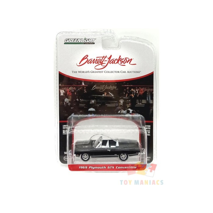 Diecast 37250-D Plymouth GTX Convertible Black 1969 - Barrett JACKS