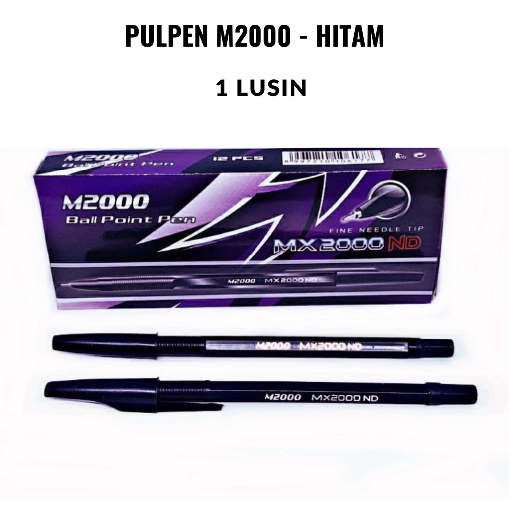 

12 pcs / Ball Pen Pulpen Pena / Joyko / M2000 / Esco / Standard / Hitam 0.7 mm / Pulpen murah / Duta Gemilang