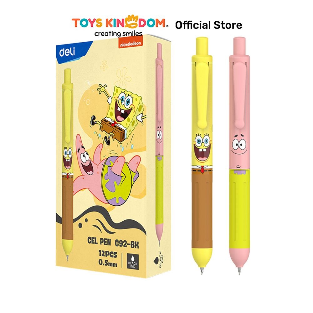 

Toys Kingdom Deli 0.5 Mm Pulpen Gel Hitam Spongebob Eeg92-Bk Random Pena Ballpoint Pen Bolpoin Alat Tulis Lucu
