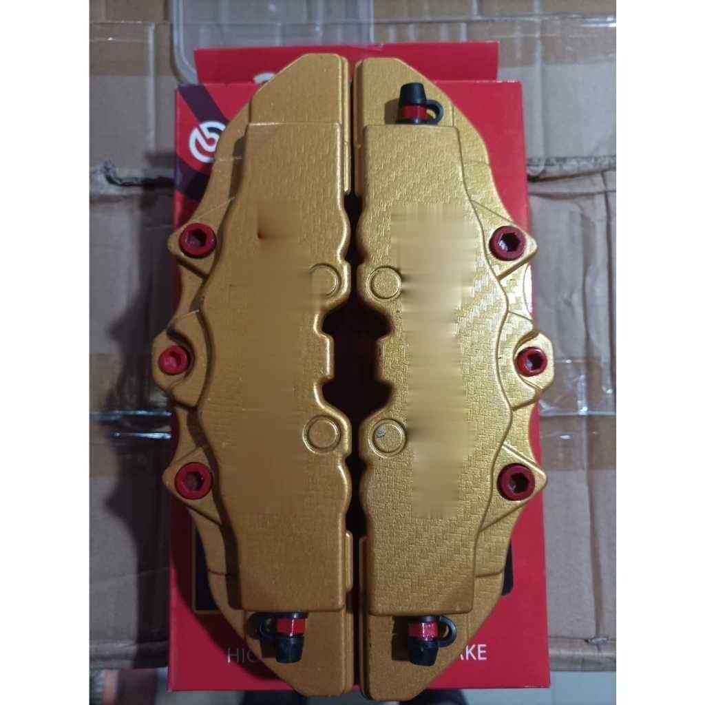 Cover Disk Brake Kaliper Rem Mobil Gold Carbon