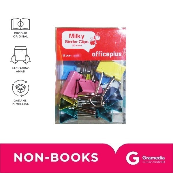 

Office-P Binderclip 15 Milky Op-Bc15Met