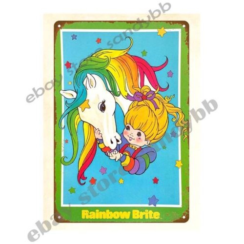 

1980s Rainbow Brite Starlite metal tin sign metal reproduction artwork