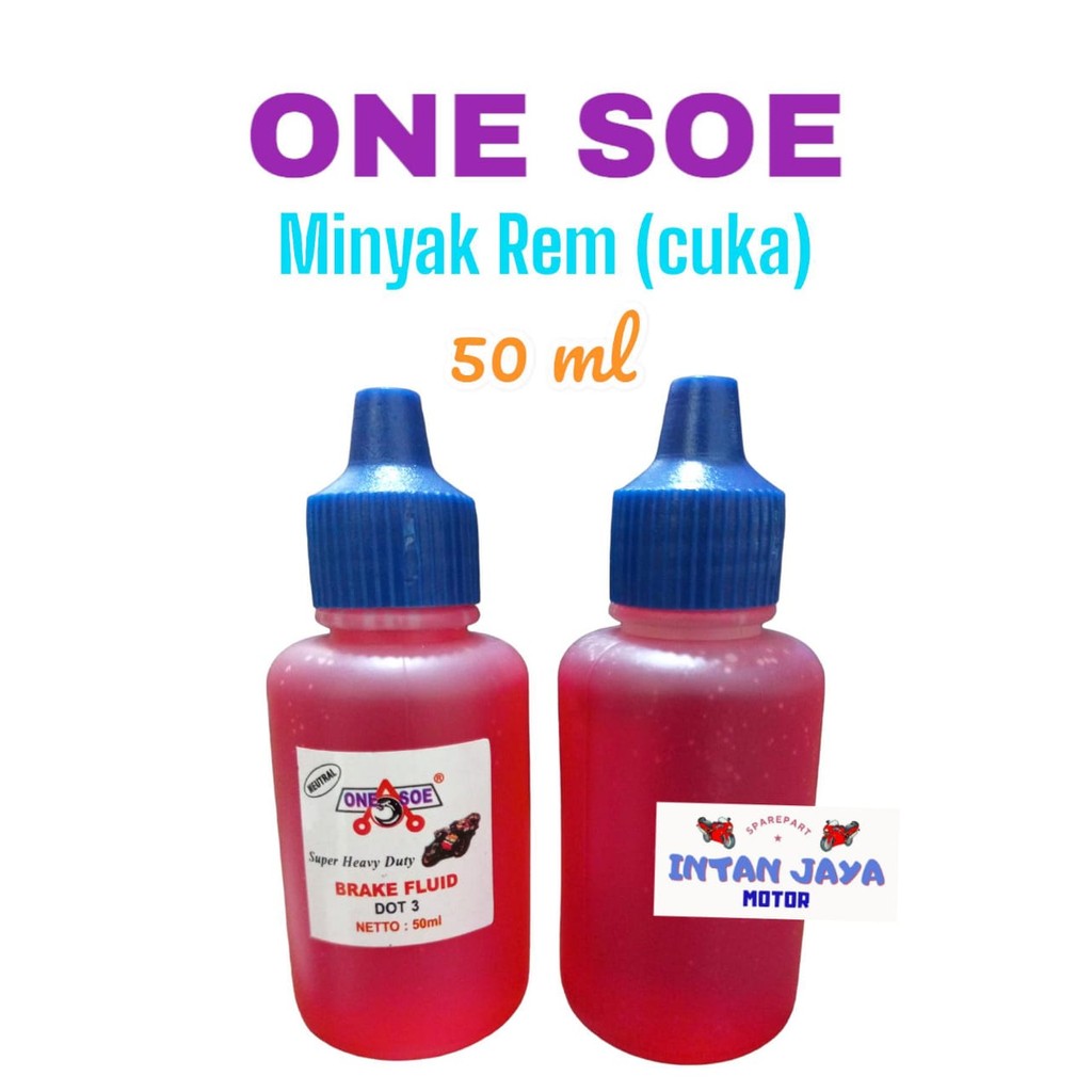 1 pcs ONE SOE MINYAK REM CUKA 50 ML DOT 3 BRAKE FLUID NEUTRAL MINYAK REM MURAH MINYAK REM CUKA 50ML 