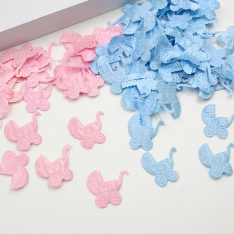 

DIY 200PCS Satin applique pram Baby Shower Applique candy box Crafts Decorations 20X23MM