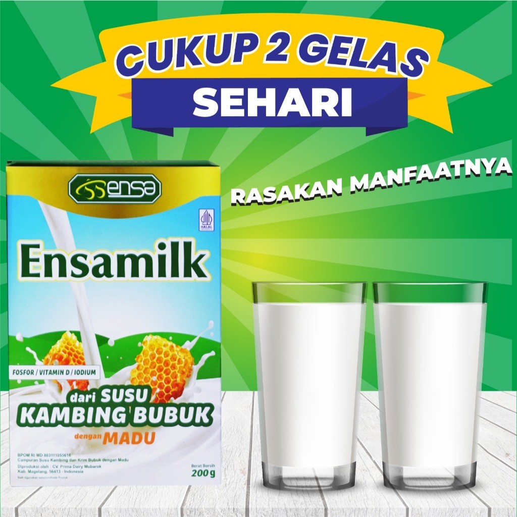 

Susu Etawa Ensamilk 200 Gram Rasa Coklat | Ensamilk Susu Kambing Coklat Original