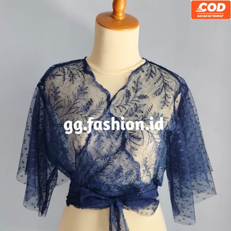 Crop outer brukat tile dottty