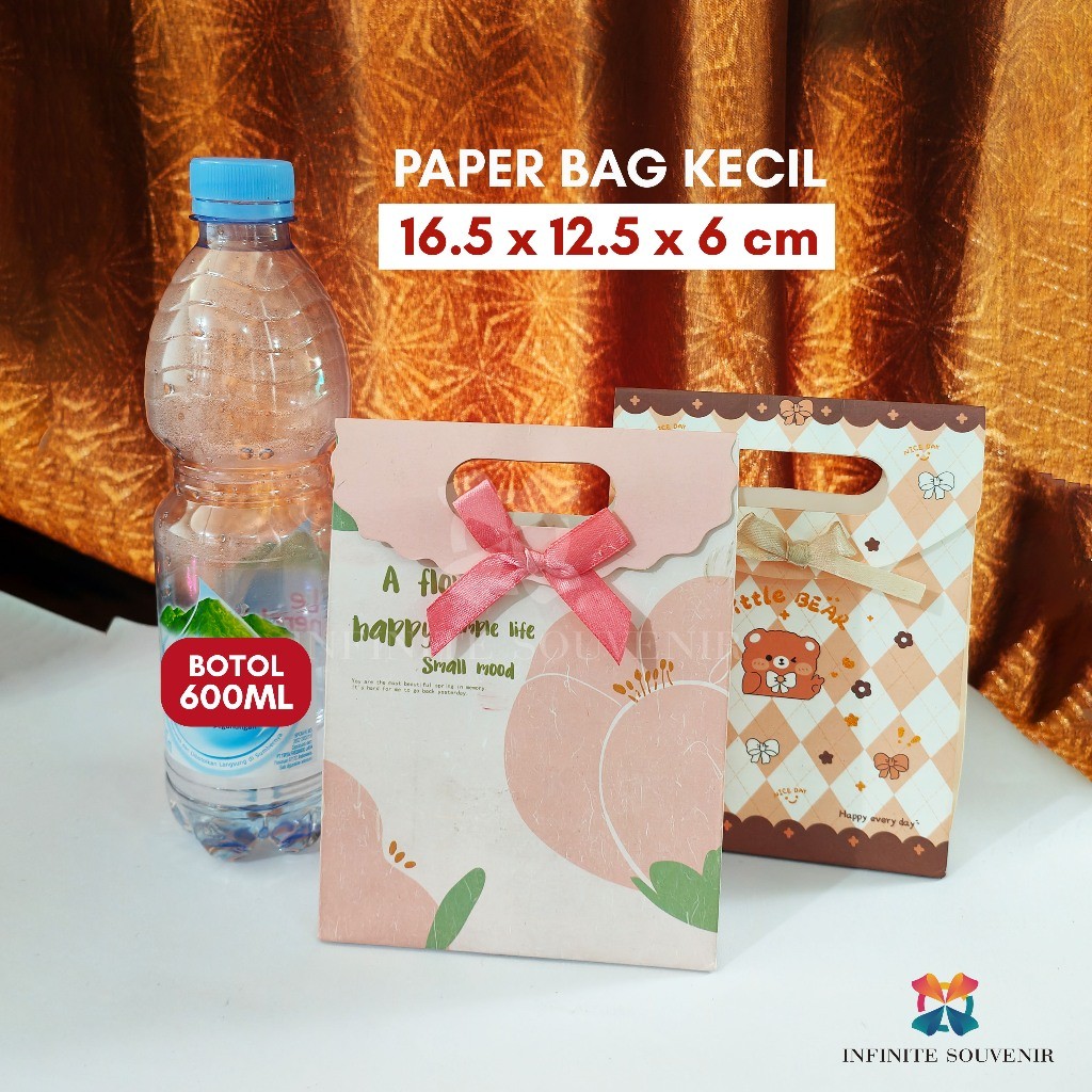 

PAPER BAG / 16,5x12,5x6CM / PAPERBAG KECIL / TAS KERTAS / TEMPAT KADO HADIAH / SOUVENIR BOX KECIL