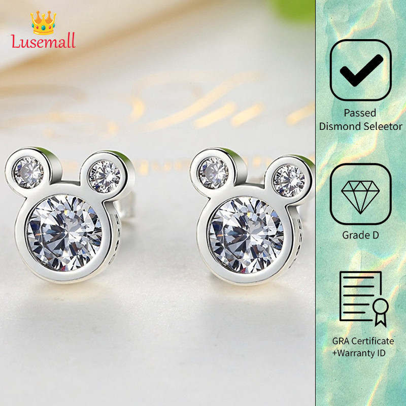 Lusemall Anting Perak Tikus Tanda Zodiak Anting Mickey