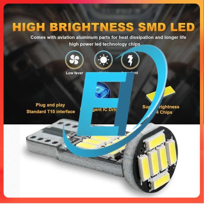 

Lampu Interior Mobil LED Plat Nomor Cool White T10 W5W 1 PCS
