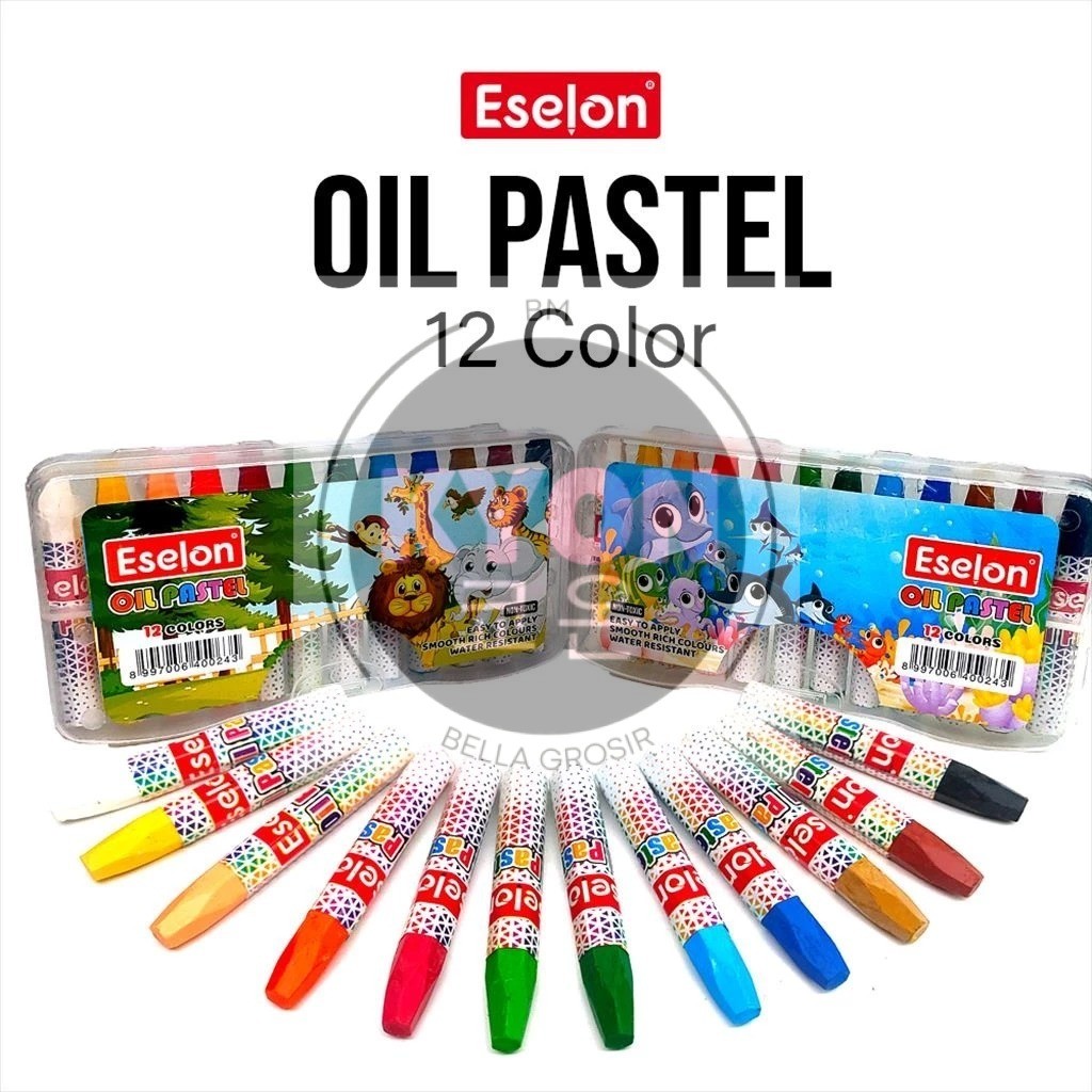 

KYON | Crayon 12 WARNA BATANG PACKING BOX | OIL PASTEL JOYKO / SAFARI / ESELON NON TOXIC