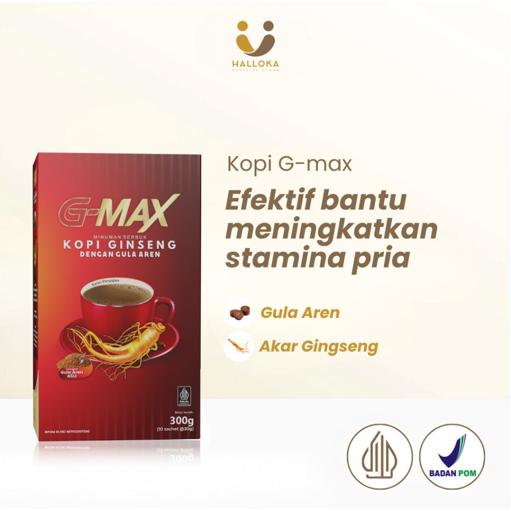 

Kopi Instan G-max Minuman Penambah Durasi NO1 Bpom Halal