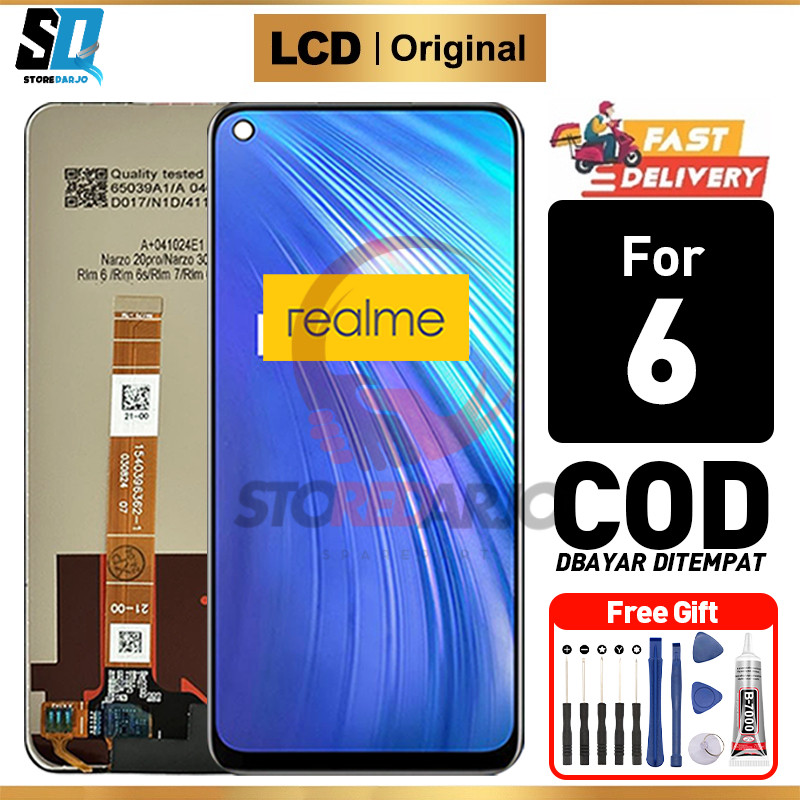 LCD Realme 6 Original Fullset Murah Ori hp Touchscreen Compatible For Glass Touch Screen Digitizer