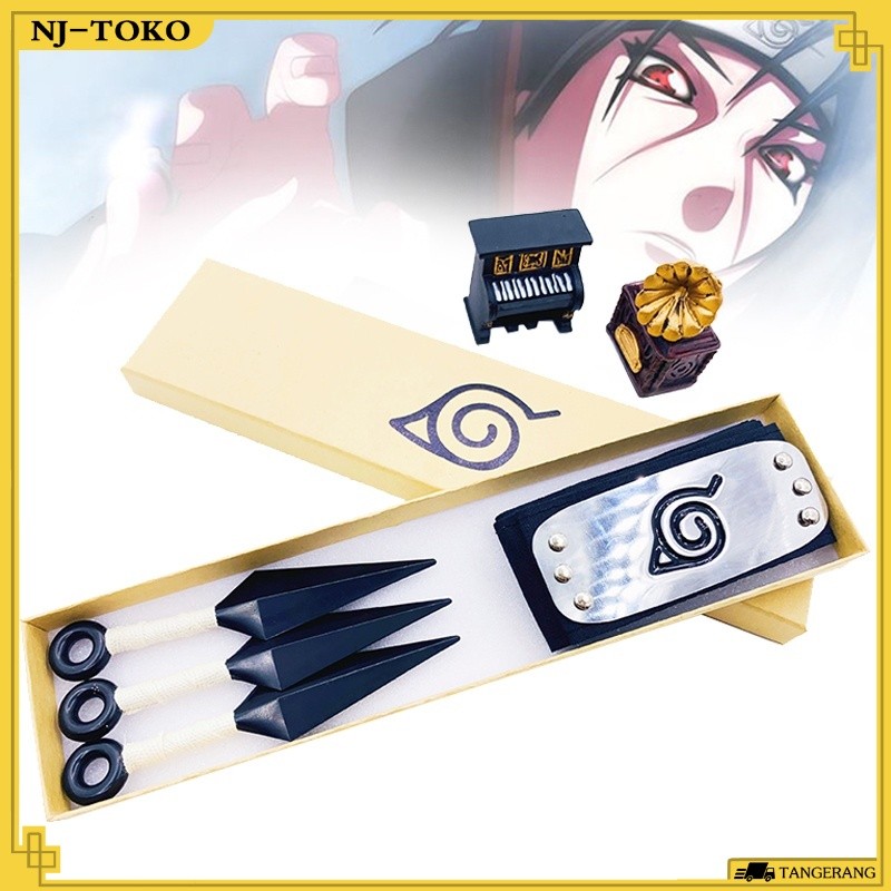 Peralatan Ninja Naruto Kualitas Tinggi Perlengkapan Naruto / Ikat Kepala Naruto Konoha Dan Senjata N