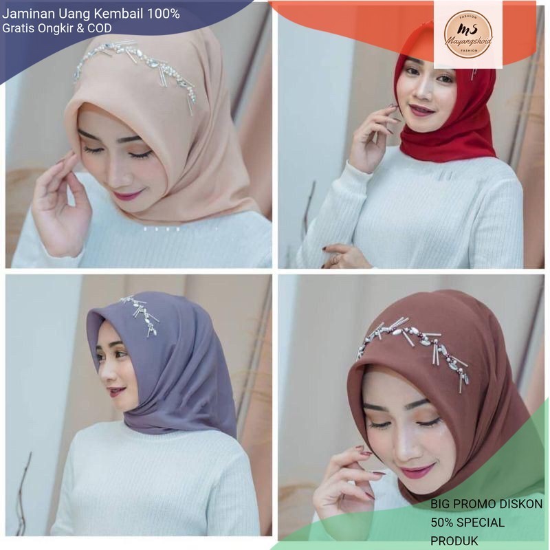 HIJAB BELLA SQUARE TERMURAH LASER CUT PAYET TERMURAH Termurah