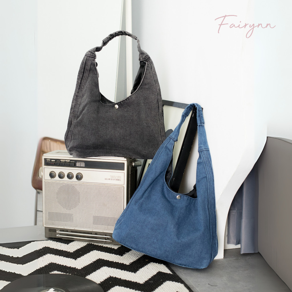 FAIRYNN - Jeanes Collection Callista Bag / Tas Wanita / Tote Bag Jeans / Tas Tote Wanita / Sling Bag