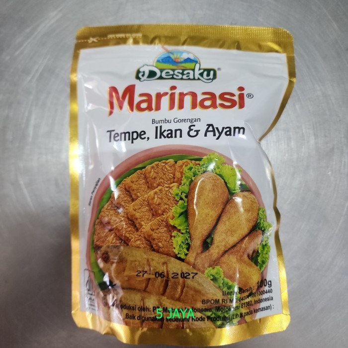 

Bumbu desaku marinasi tempe, ikan, ayam 100gr pcs