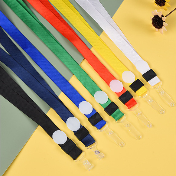 

Tali Lanyard Nama/Tali Kartu ID 1cm Model Kait Lipat Klip Karet Tali Nilon/Klip ID Lanyard