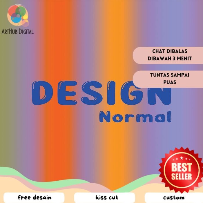 AHD  Print Jasa Desain Sticker Logo Stiker Kemasan Makanan Botol Minuman 2X REVISI