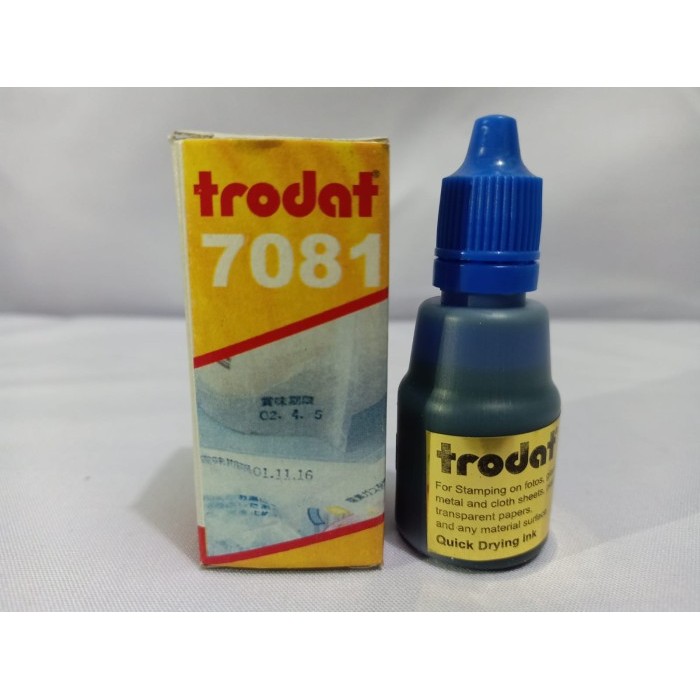 

[Promo]Terjangkau Tinta Stempel Trodat 7081 Warna Biru Utk Dimedia Plastik, Kaca, Besi
