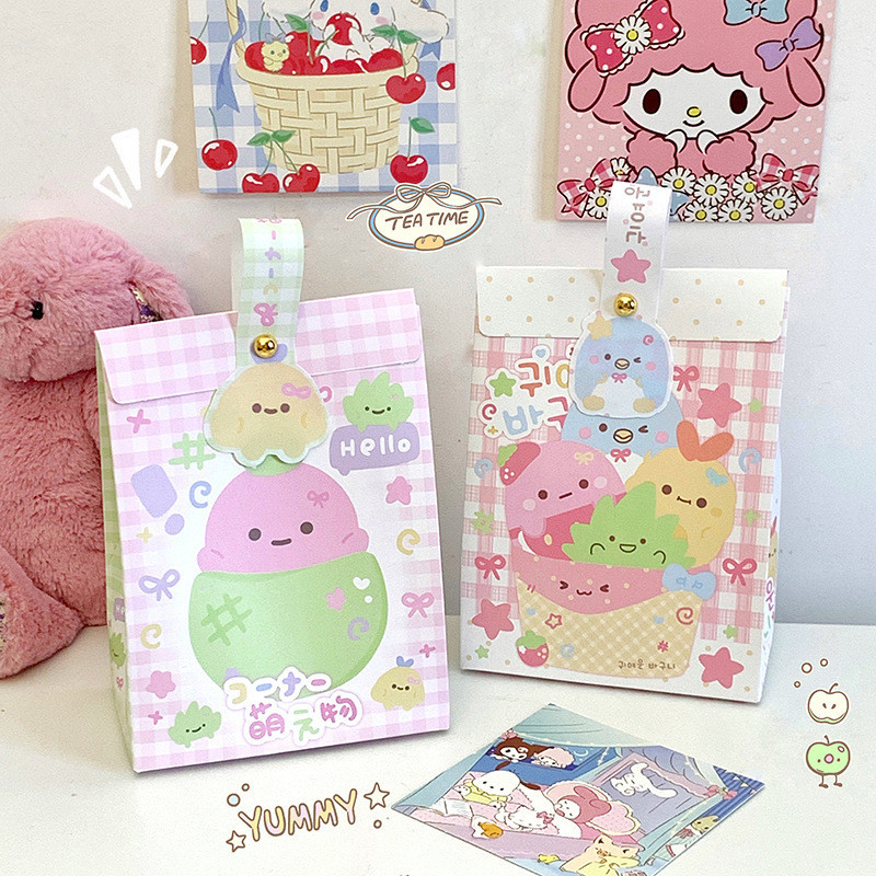 

[GAMGAM Cute Characters Handcarry Goodie Box With Handle Hampers Gift Packaging Bag Kantong