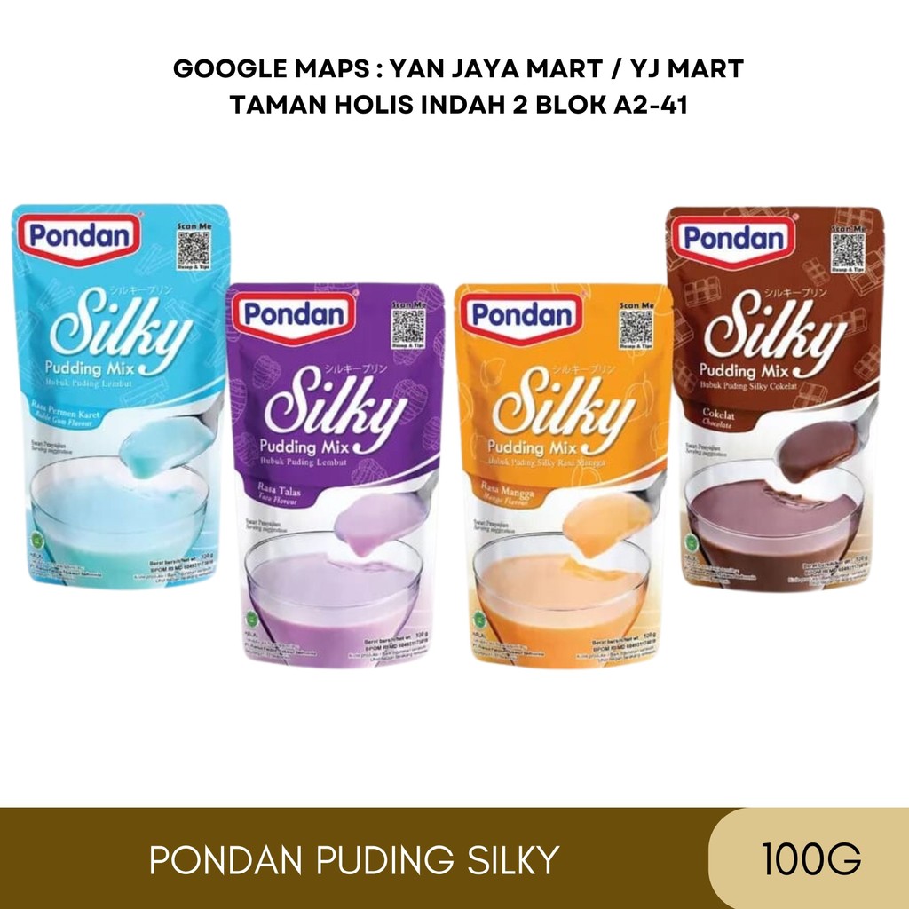 

Pondan Pudding Silky / Poyu / Puding Mangga/Coklat/Taro/Bubble Gum Kemasan 100g