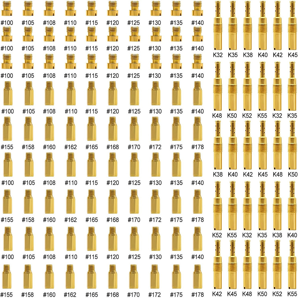40&120 Pcs Carburetor Main Jet Kit Include 90 pcs Main Jets and 30 pcs Slow Pilot Jet For PWK CVK PE